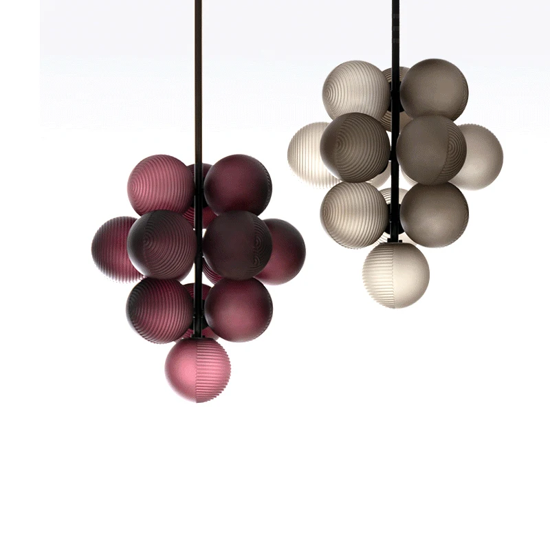 

Creative Grape G9 pendant lights indoor lighting Chandelier Modern Glass Ball Pendant Lamp Living Room Parlor Bedside Floor Lamp