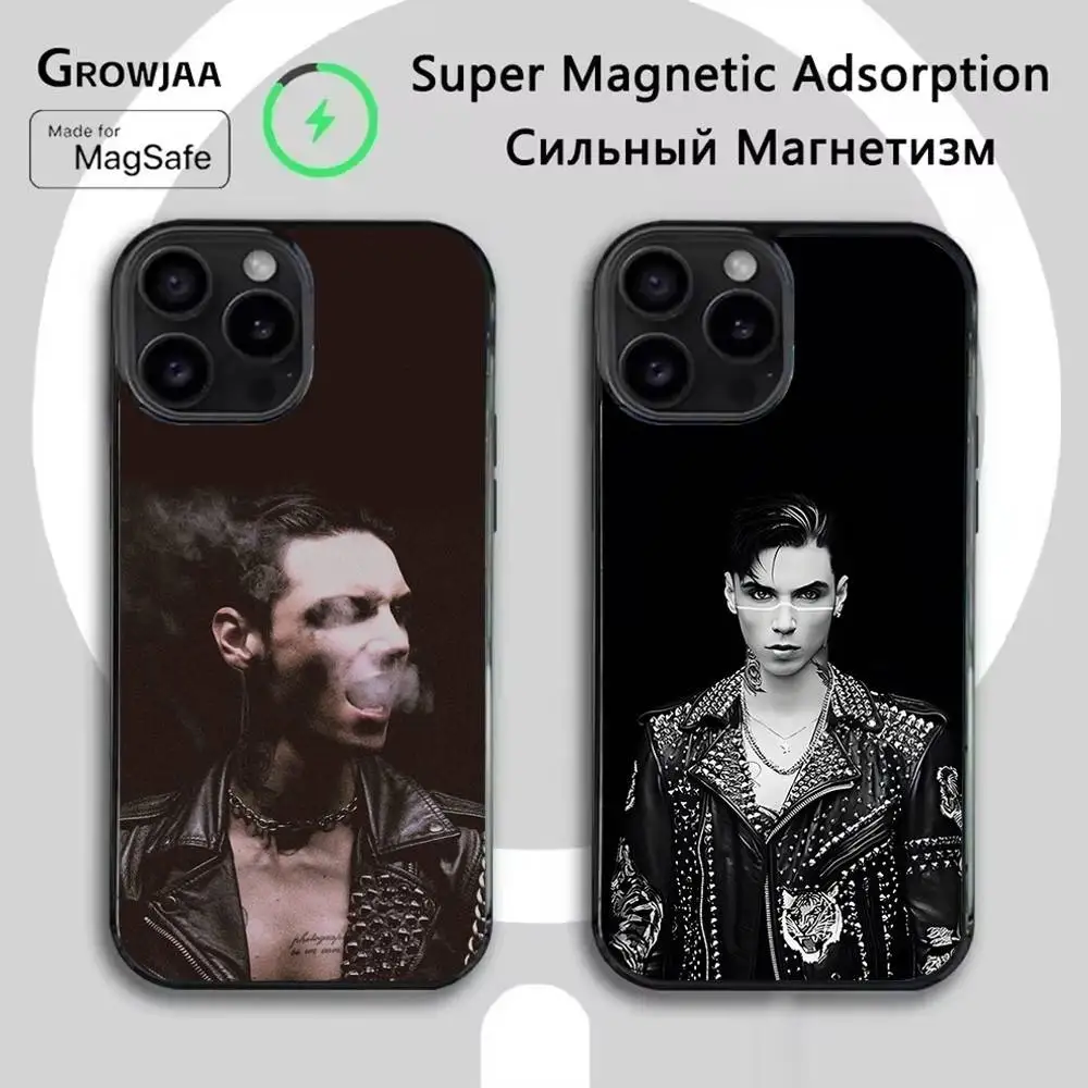 

Rock A-Andy Biersack Phone Case For iPhone 16e,16,15,14,13,12,11,Plus,Pro,Max,Mini Magsafe Magnetic Wireless Charging
