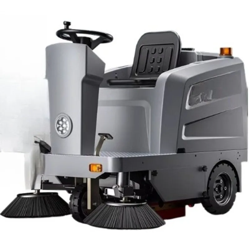 Enclosed Ride On Street Sweeper Industrial Cleaning Machine For Warehouse Concrete Asphalt Road Commercial Sweeping