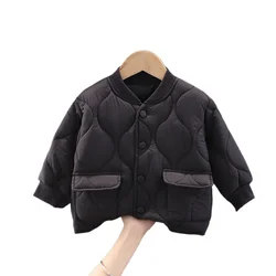 New Children Boys Girls Parkas Winter Jacket Kids Warm Thicken Velvet Hooded Baby Coats Causal Toddler Outerwear