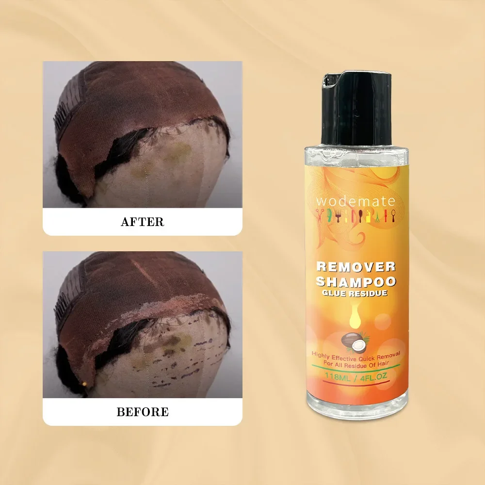 Removedor de champú de limpieza, pegamento de encaje impermeable y antiresiduos, pegamento para cabello, peluca de encaje, removedor de cinta para encaje Frontal