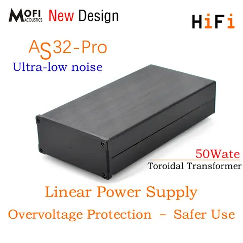 NEW Design AS32-Pro 50VA HiFi Ultra-low noise Linear Power Supply DC 5V/9V/12V/15V/18V/19V/24V LPS