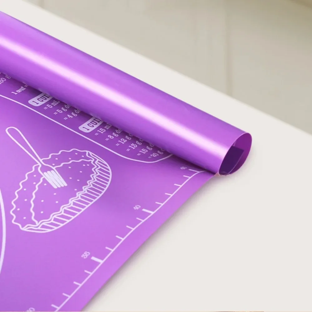 45x60CM Baking Silicone Mat Purple Kneading Mat with Scales Pastry Fondant Mat Kitchen Anti-scald Waterproof Greaseproof