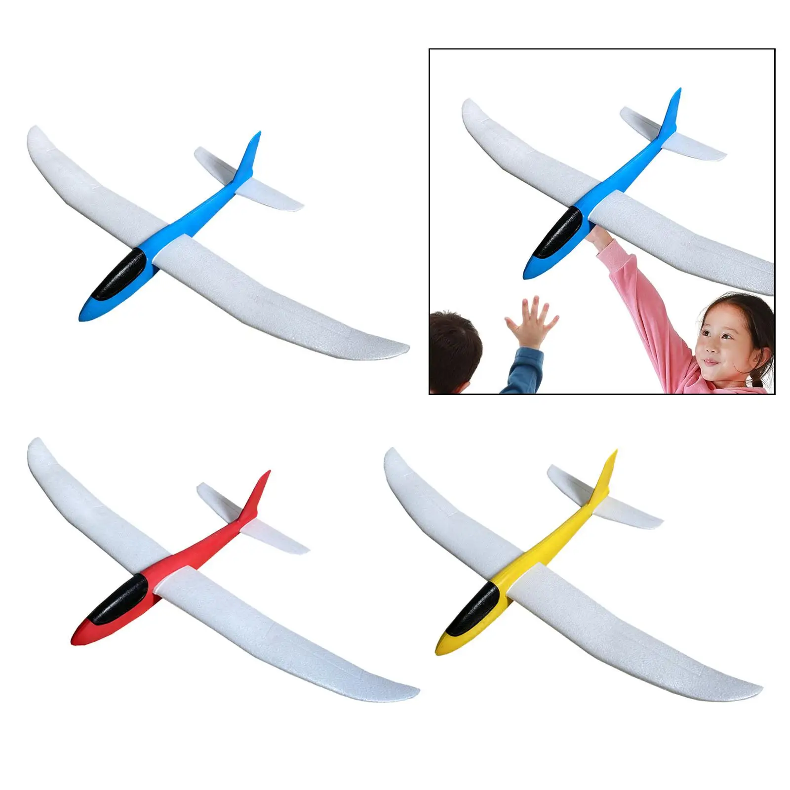 EVA Foam Glider Airplane Toy Hand Launch Plane for Kids Large Flying Model Aircraft Outdoor Sport Game Lightweight Birthday view 4