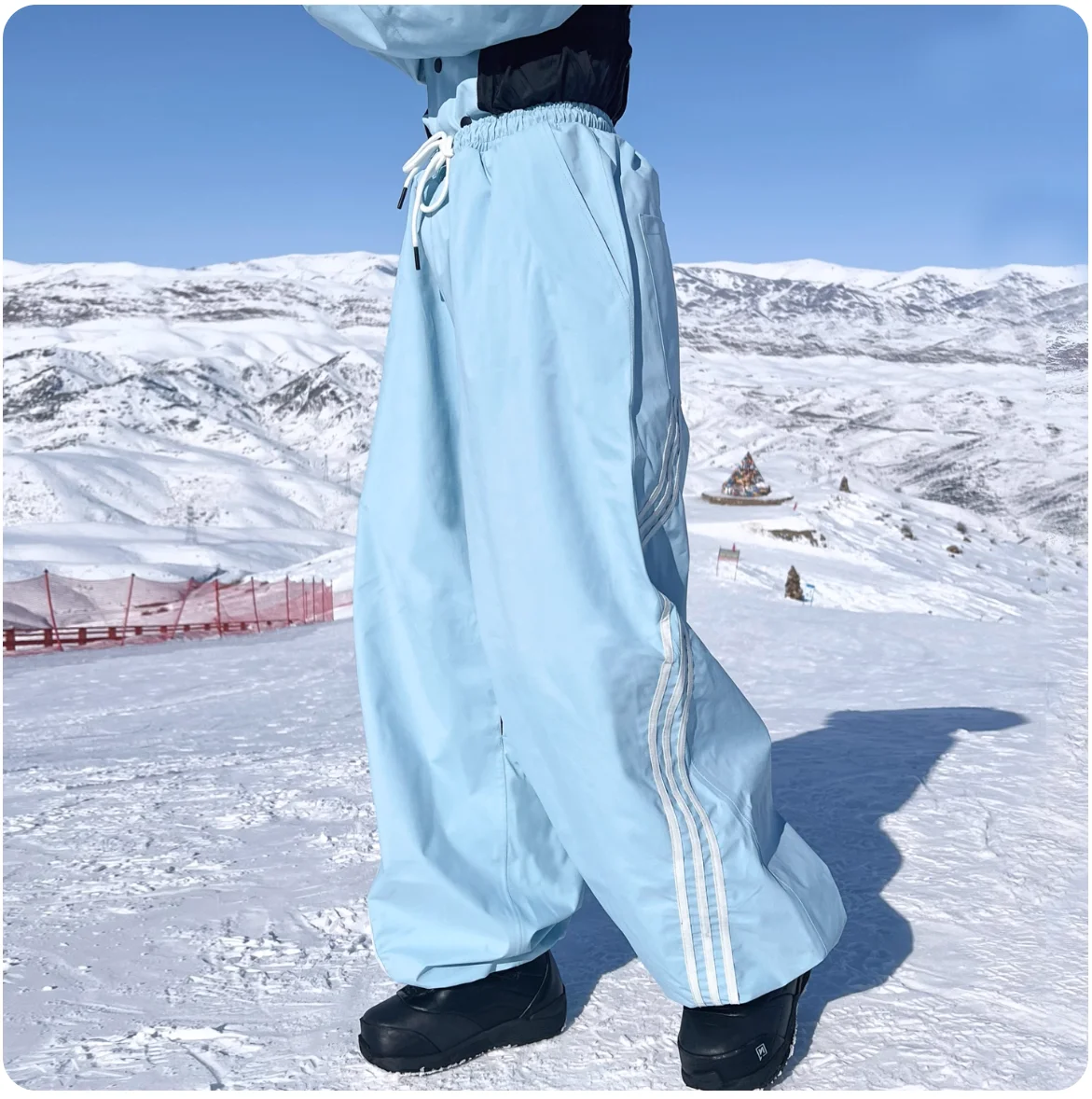 APVCX 2025 Celana Ski Unisex 3L Hard Shell Jahitan Tersegel Sepenuhnya Tahan Air & Tahan Angin Celana Snowboard & Ski Unisex untuk Pria Wanita