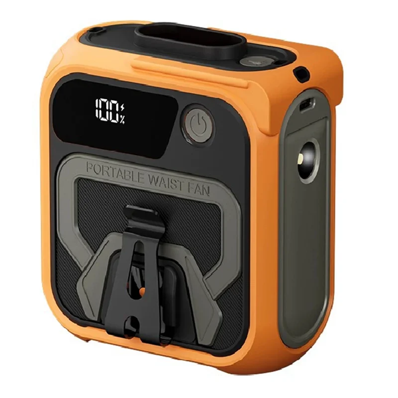 x11a-10000mah-wearable-fan-mini-waist-fan-5-speed-usb-rechargeable-waist-clip-fan-emergency-mobile-power-for-outdoor