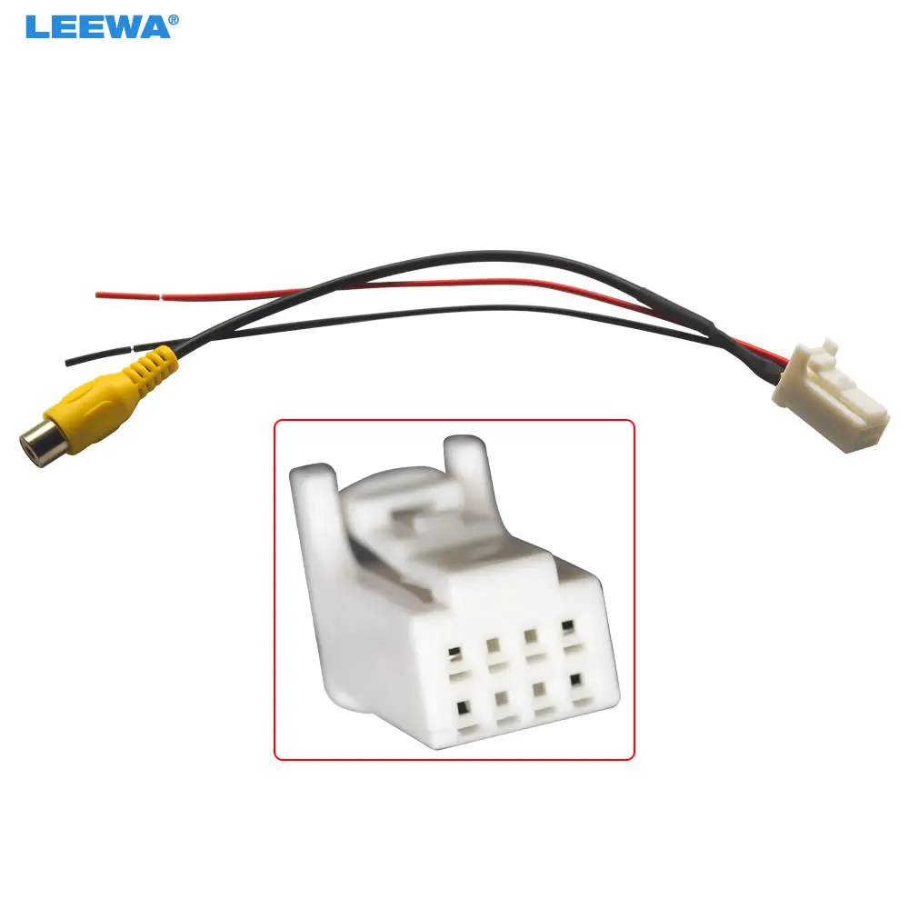 

LEEWA Car Camera Input Adapter Cable For Toyota (Taiwan) Various OEM Head Unit Screen With 8Pin Reverse Camera Interface #CA4610