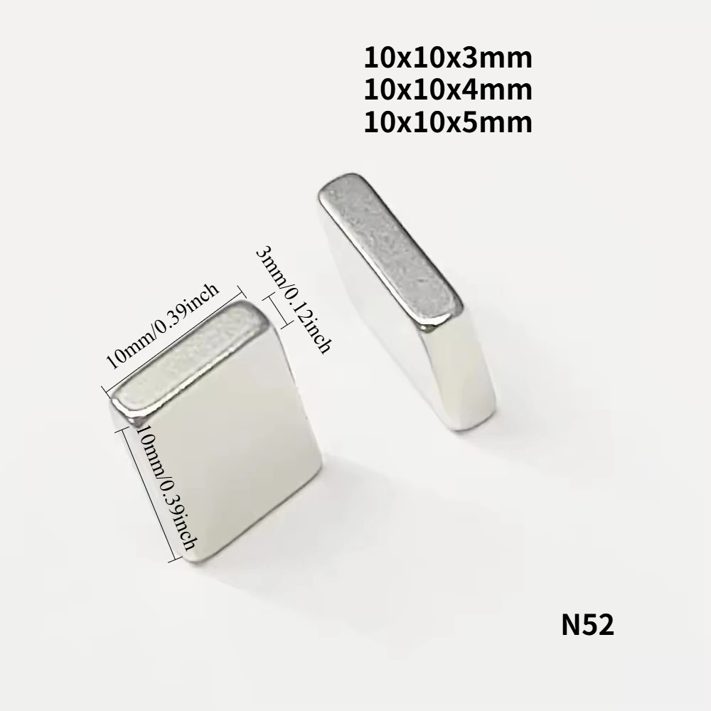 N52  10x10x3 10x10x4 10x10x5 Standard magnet Scooter Motor Aimant Search Fridge Generator factory Customised Diy  Fridge Science