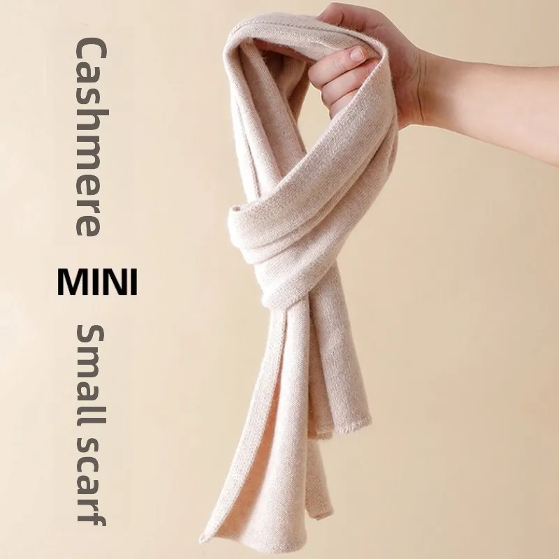 

New Chic Cashmere Knitted Scarf Women Men Winter Women Korean Version Small Light Warm Woolen Neck Scarves Solid Female Male