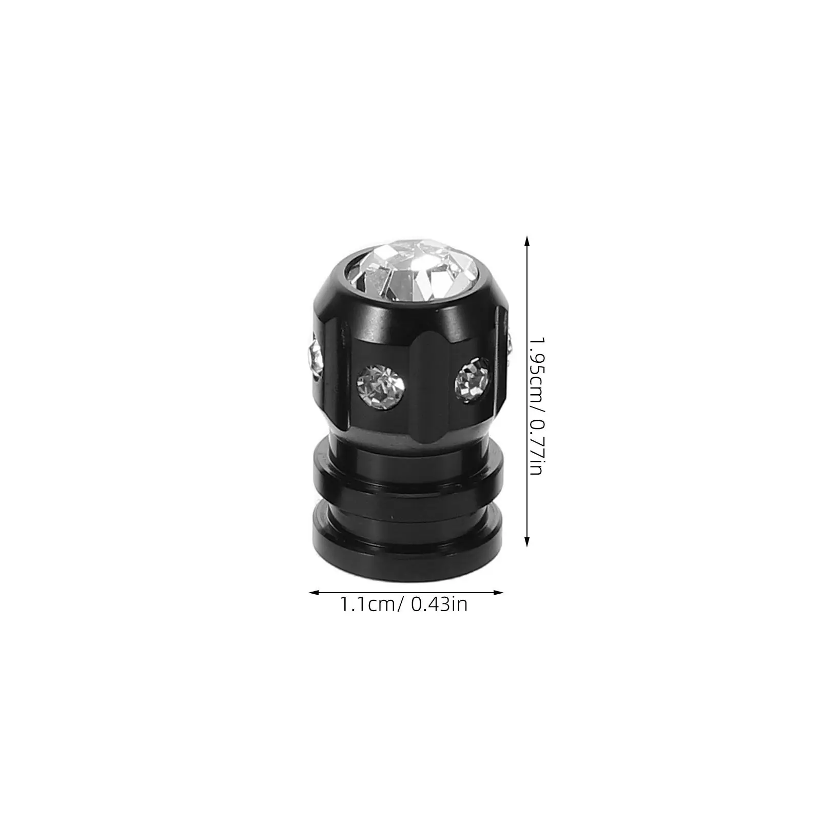 4Pcs Stylish Diamond Rhinestone Car Valve Stem Caps Alloy Metal Tire Air Valve Caps for Automobile Trucks Suv Wheel Oxidation