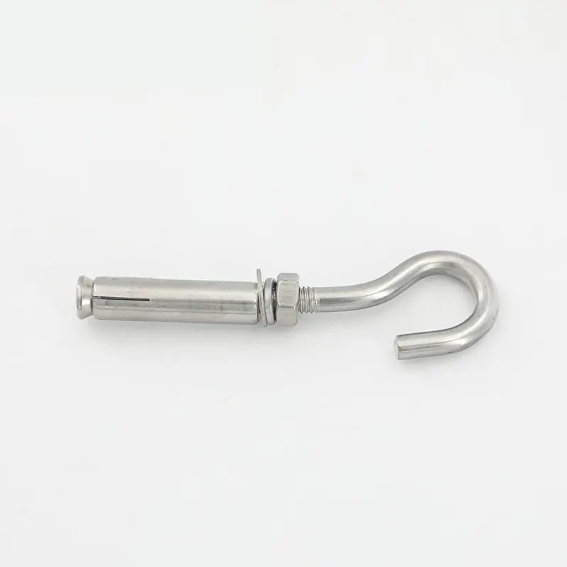 4 Pieces M6 M8 M10 M12 304 Stainless Steel Expansion Hooks Concrete Wall Anchor Bolt Cup Closed Spring Opening Sleeve Fastener