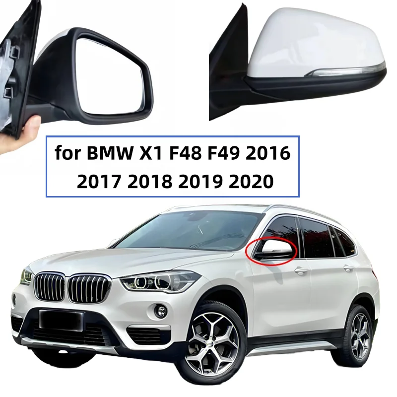 

for BMW X1 F48 F49 2016 2017 2018 2019 2020 High-quality components Auto Left or Right Heated 5 pin Rear Mirror Assembly