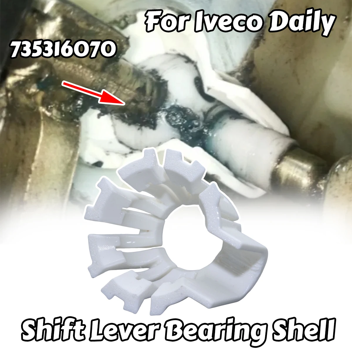 

Gear Linkage Selector Bushing Shifter Bearing Shell Gearstick Lever Rod bush Car Replacement For Iveco Daily IV V VI 2007-2017