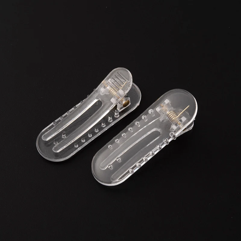 

30PCS 1.5cm*4.5cm Clear Oval Hair Clips Plastic Alligator Hairpins for Kids Round Head Hair Barrettes for DIY Hair Accessories