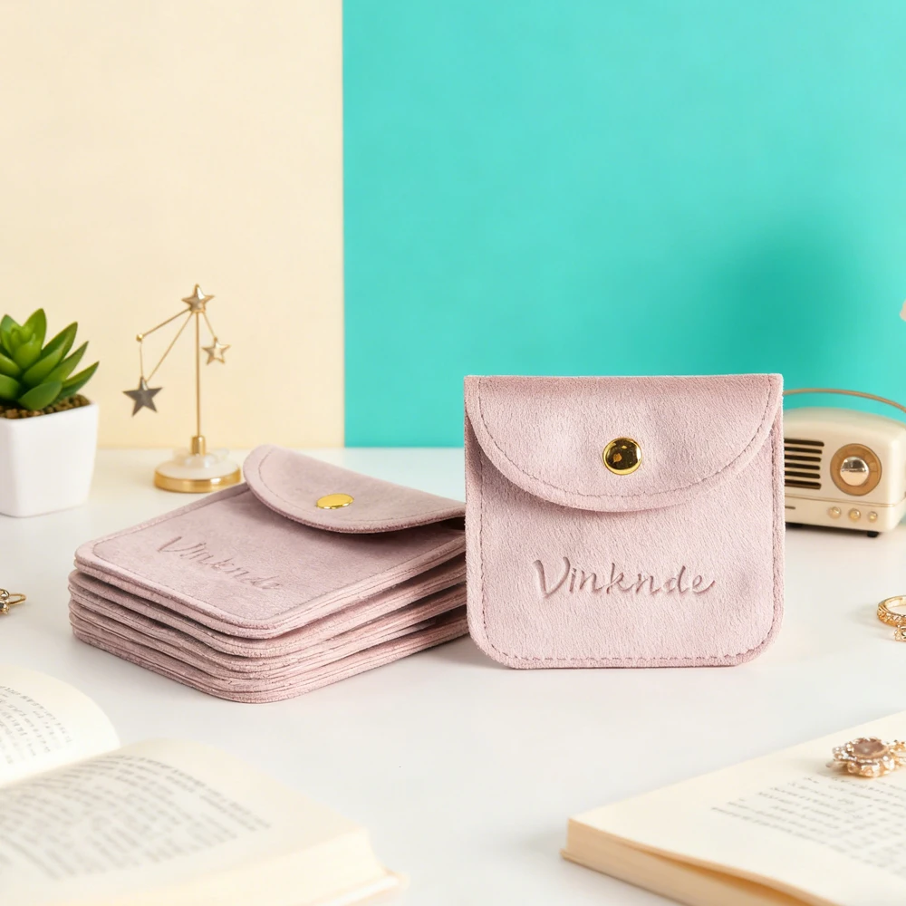 

Персонализированные бархатные мешочки для ювелирных изделий с кнопкой, 50 шт., сумки для хранения, маленькие бархатные подарочные пакеты для колец, браслетов, ожерелий