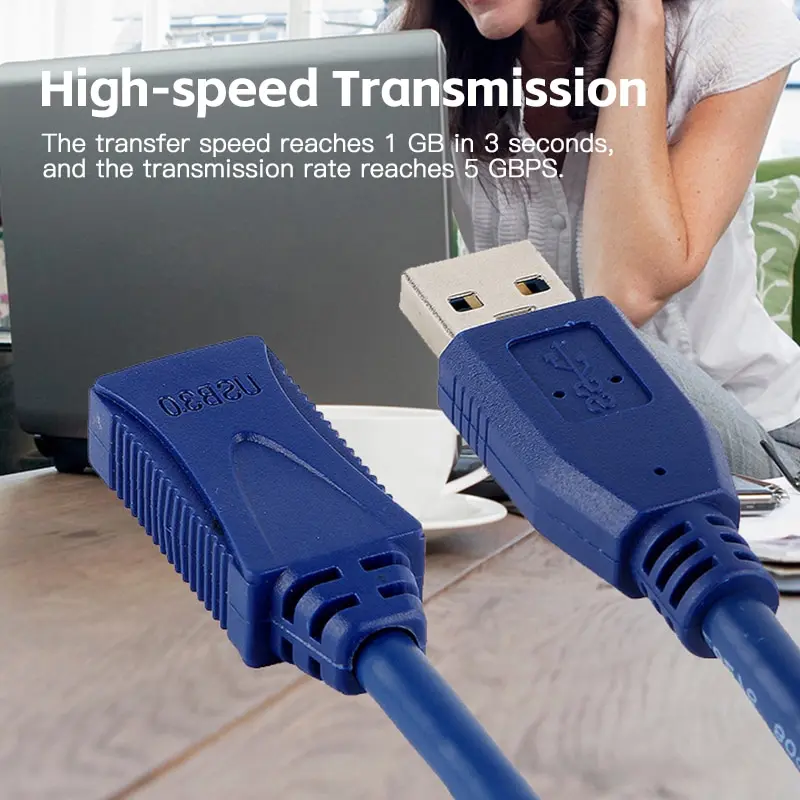 Przedłużacz USB 3.0 męski na żeński adapter przewodu M/F Super Speed Data Transfer Ładowanie Transmisja Twardy dysk