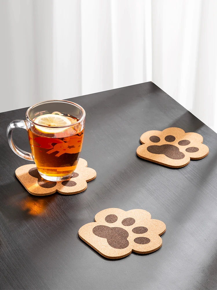 Claw Shape Heat Proof Mat Cork Coffee Cup Windshield Washer Fluid Coaster Dining Table Cushion Anti-Scald and Heat-Resistant Pad