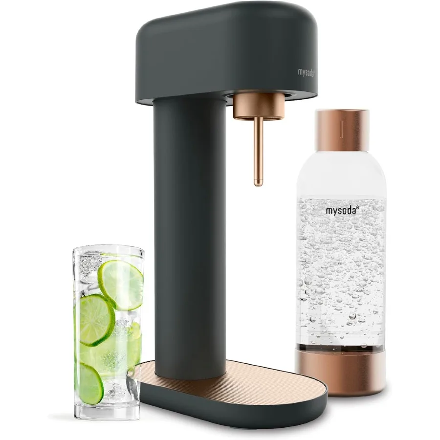 

2 Sparkling Water Maker - Soda Streaming Machine Silent Carbonated Water Machine Robust Long-Lasting Aluminium Soda Maker