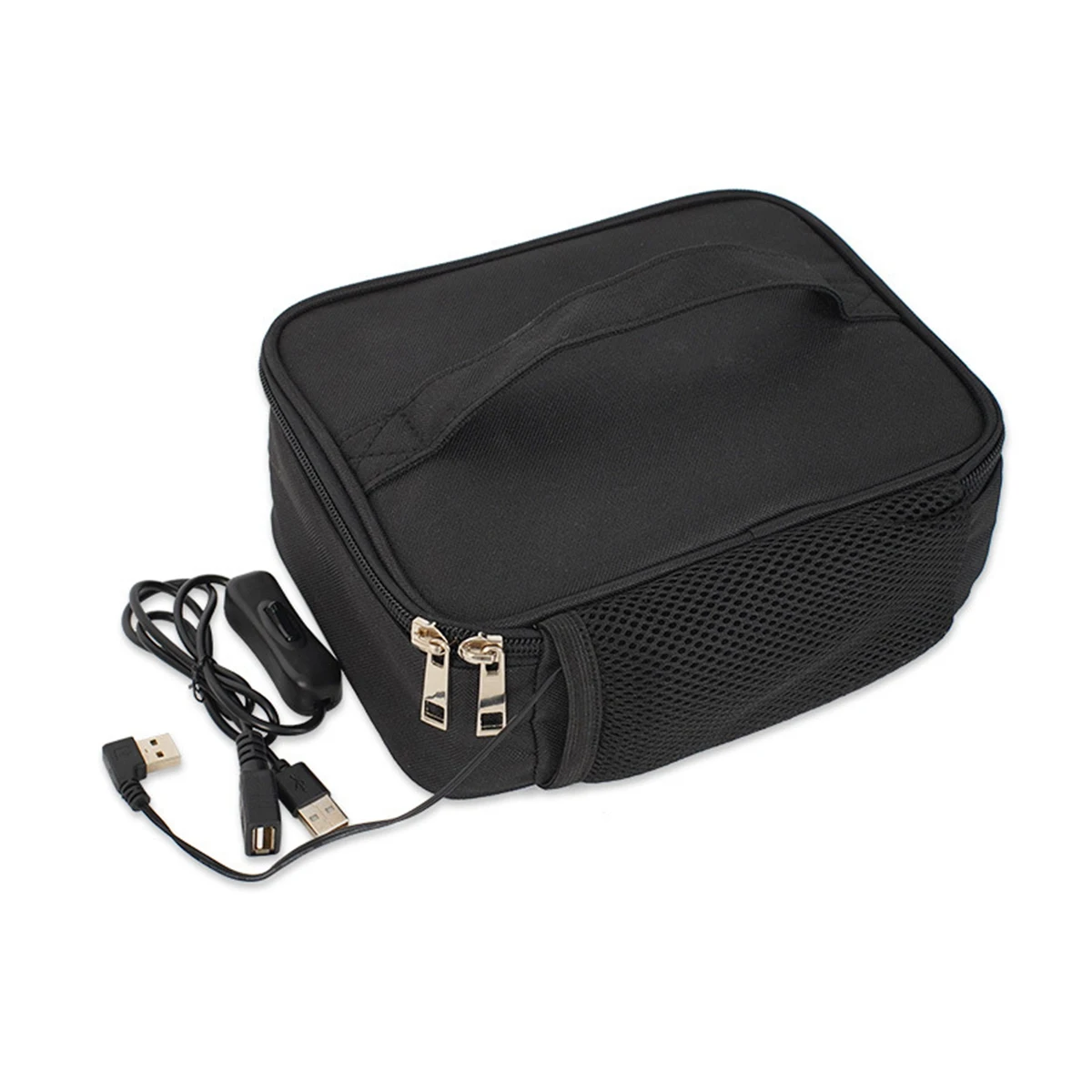 

A89E-USB Power Bank Food Heating Lunch Box Waterproof Picnic Food Warmer Container Bag Electric Lunch Box Bag