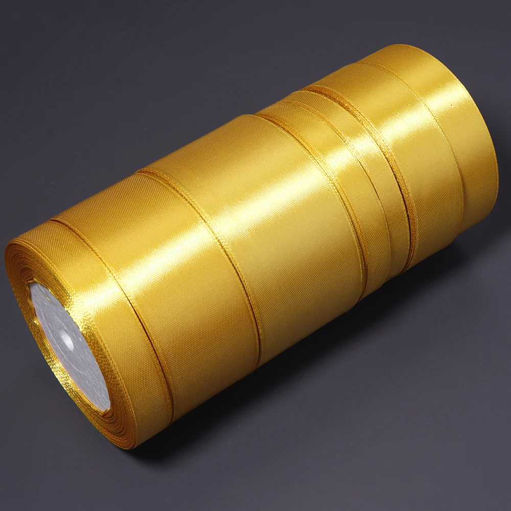 Gold Satin Ribbon 25yards 6mm  - đánh giá và giá Bridal Sash Ribbon