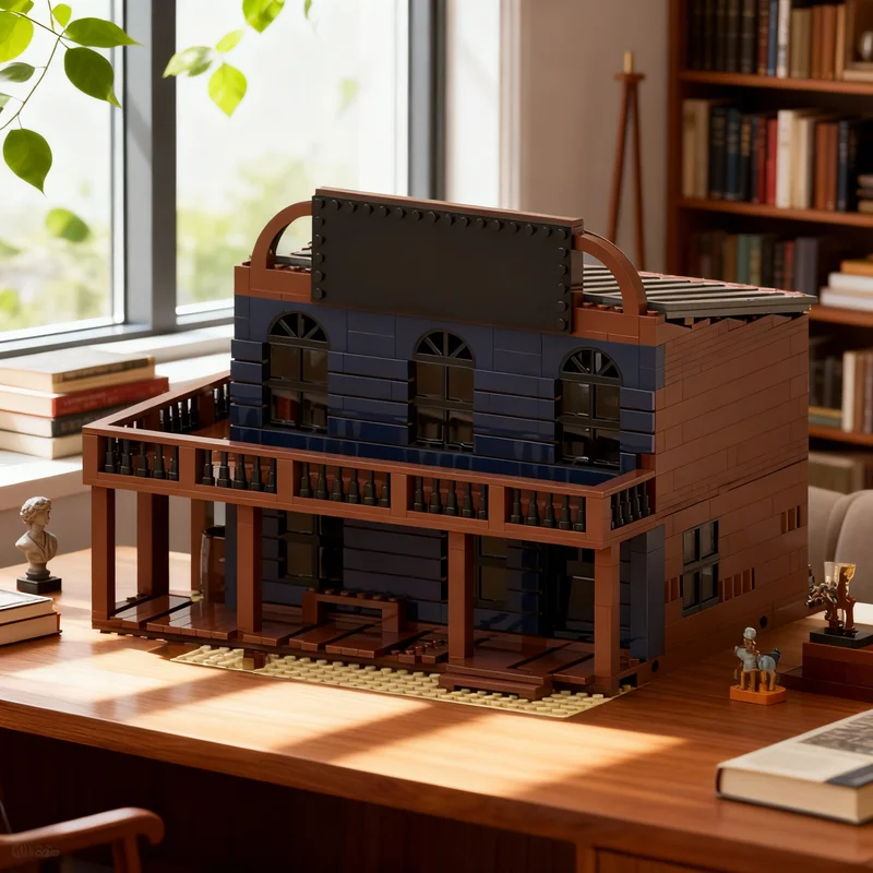 

1265pcs MOC Modular Streetscape Wild West Gunsmith Model Toys Building Blocks Architecture Christmas Gifts Idea Education