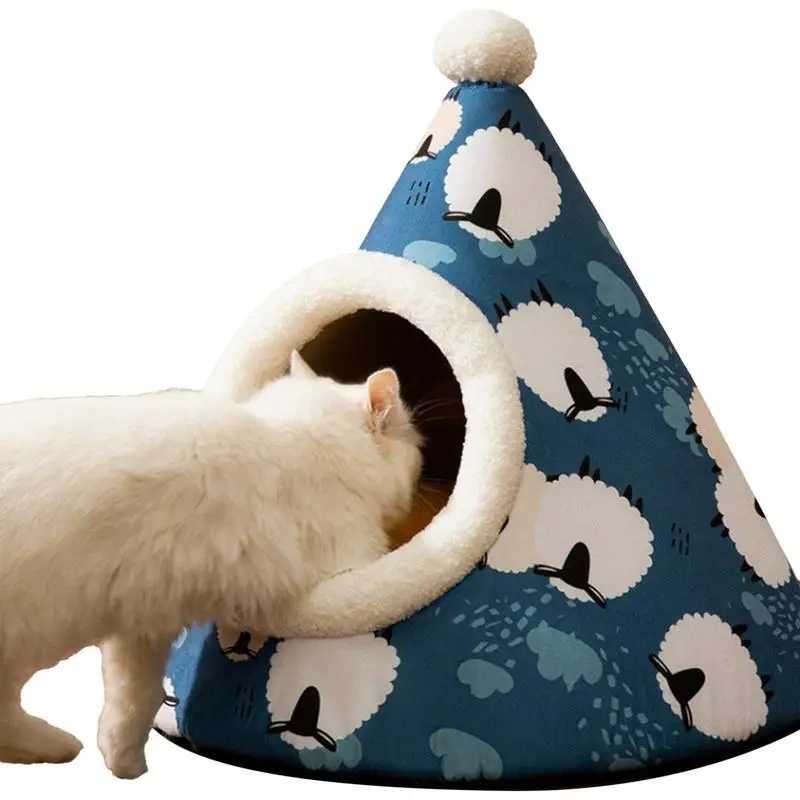 

Cat Nest Winter Warm Cat Bed Warm and thickened tent cat nest Pet Sleeping House for Cats Comfortable Washable Cat Sleeping Bed