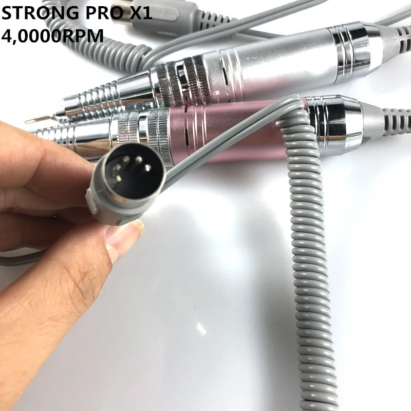 2019 NEW 65W 40000RPM Electric Nail Drill Machine Strong 210 Model PRO X1 Handpiece Manicure Pedicure Nail File Bit