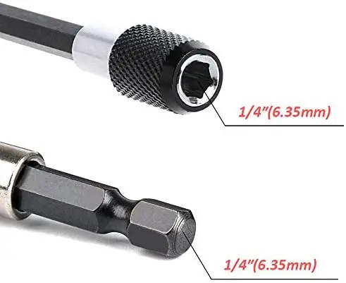 Set 3 1/4 Inch Nhanh Chuôi Lục Giác Phát Hành Từ Thuật Điện Nối Dài Hơi Giá Đỡ 60 100 Nối Dài 150Mm cần Dụng Cụ
