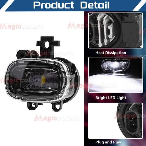 Imagen 2 del producto Lámpara antiniebla Led halógena para Nissan NAVARA NP300 x-trail Xtrail Rogue Kicks Juke Frontier Pathfinder para Mitsubishi Xforce 2024