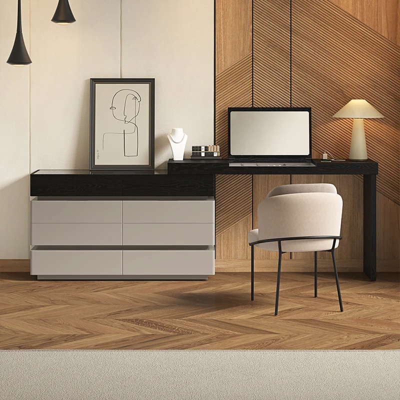 

Italian Minimalist Vanity Table Aesthetic Elegant Premium Classic Vanity Table Smooth Neat Meuble De Chambre Bedroom Furniture