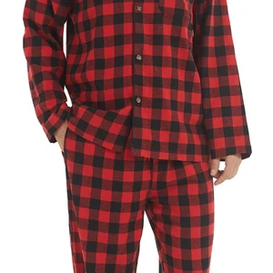 Herren Flanellpyjamas Sets Baumwollpyjama für Männer weiche Pyjama Set Lounge Pyjamas Hosen mit Taschen Flanellhemden 8 Hauptverkäufe Herren -Pyjama Kurzfilm - №1