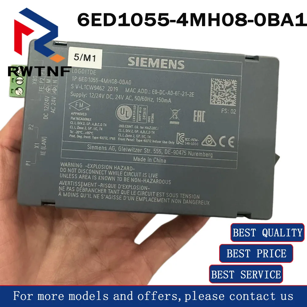 Novo e Original 6ED1055-4MH08-0BA1 SIEMENS LOGO! Display de Texto TD 8.4 com Porta Ethernet, 100% original, estoque de armazém