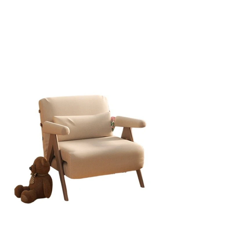 2022 new sofa bed folding dual-purpose, small apartment solid wood fabric living room furniture sitting and lying