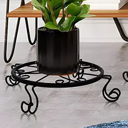 Flower Pot Stand Multipurpose Iron Planter Stand for Floor 300 Lbs Load-Bearing Pot Stand Black Flower Pot Shelf for Garden