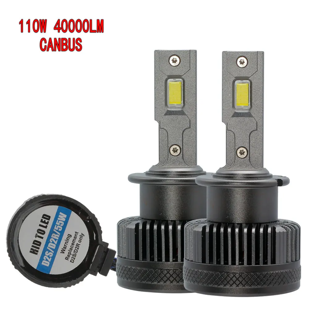 

D2S LED Headlight Canbus HID D2R D1S D3S D4S D5S D8S Auto Bulb 110W 40000LM Super Bright Headlight Car Lamp 6000K