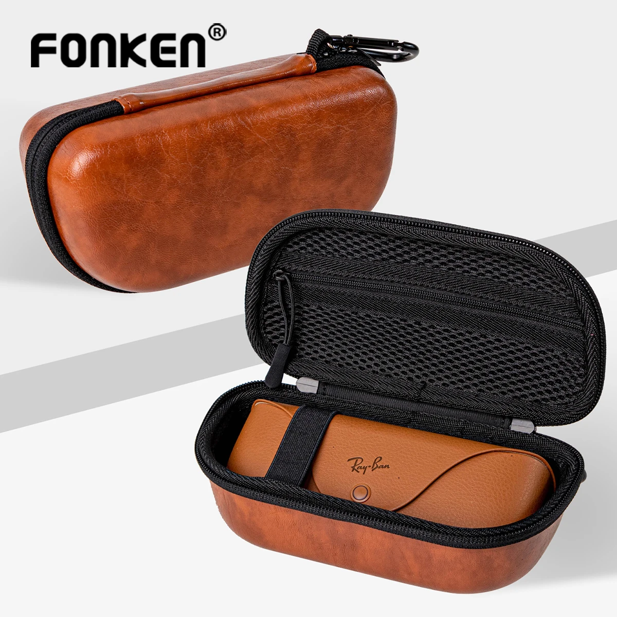حقيبة تخزين لنظارات Rayban Meta Ai، حقيبة حمل صلبة من إيفا، بطانة مقاومة للصدمات والخدش، متوافقة مع معظم النظارات الذكية