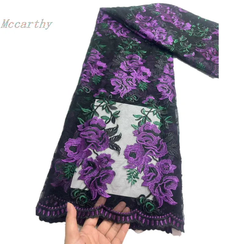 

Mccarthy African Lace Fabric 2026 High Quality New Nigerian Luxury 3D Flower Tulle Polyester Lace Fabric for Party Dress