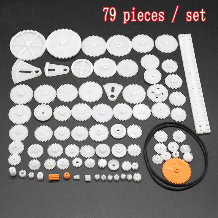 

79PCS/Set Styles Plastic All Module 05 Robot Parts Reduction Gear Bag Toothed Wheels Gears DIY Motor Gear Toy Accessories