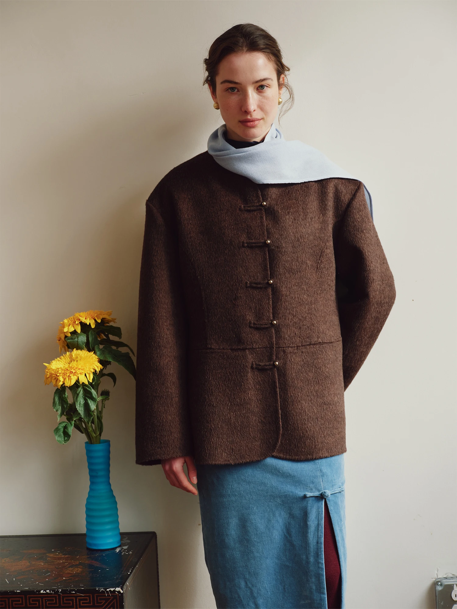 

Классическое шерстяное пальто приталенного кроя, кофейно-коричневое, с круглым вырезом, с поясом на талии, зимняя верхняя одежда, повседневное, свободного кроя, с длинными рукавами