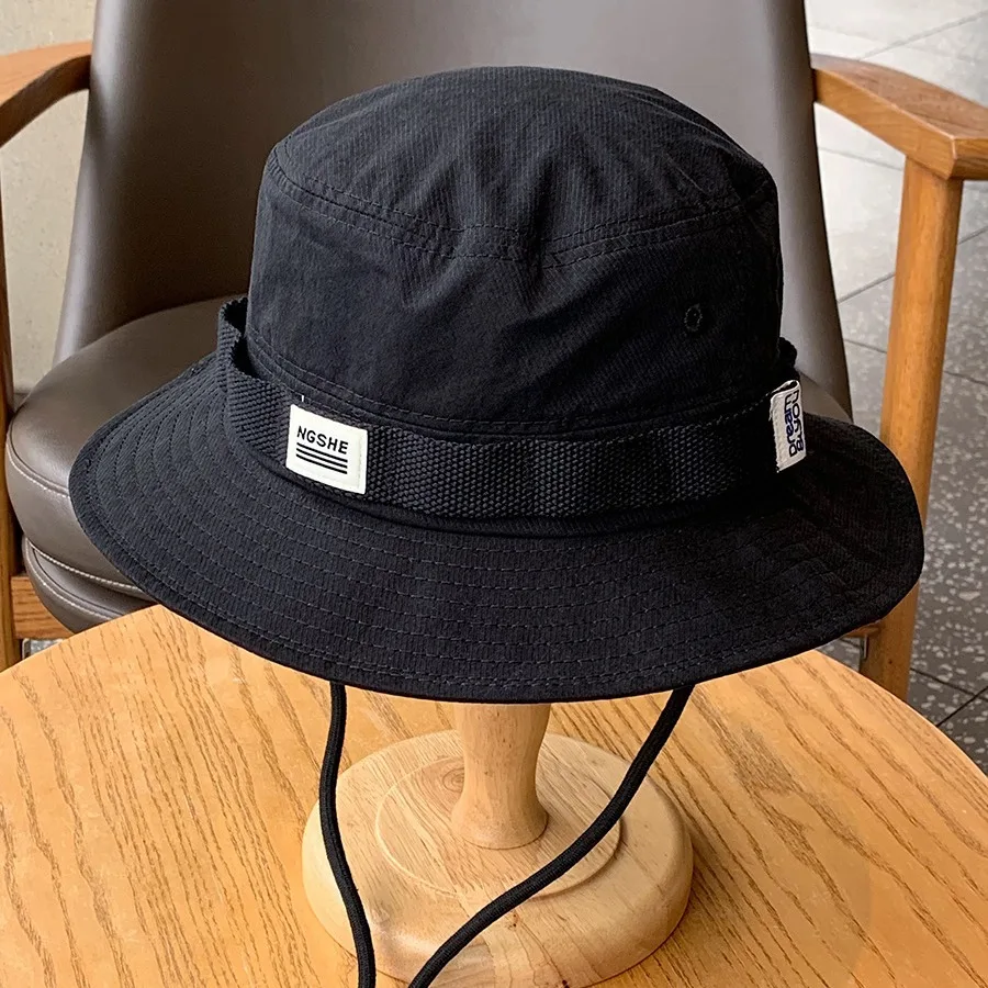 

2025New! Japanese Contrasting Color Retro Bucket Hat Unisex for Summer Outdoor Camping Mountaineering Big Brim WithUV Protection