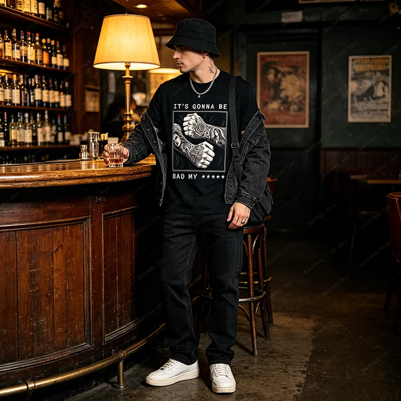 It's Gonna Be Bad My - IGBBMN Meme T-Shirt Y2k Mixed Martial Arts Fans Graphic Apparel Novelty Gift Streetwear Clothes for Men