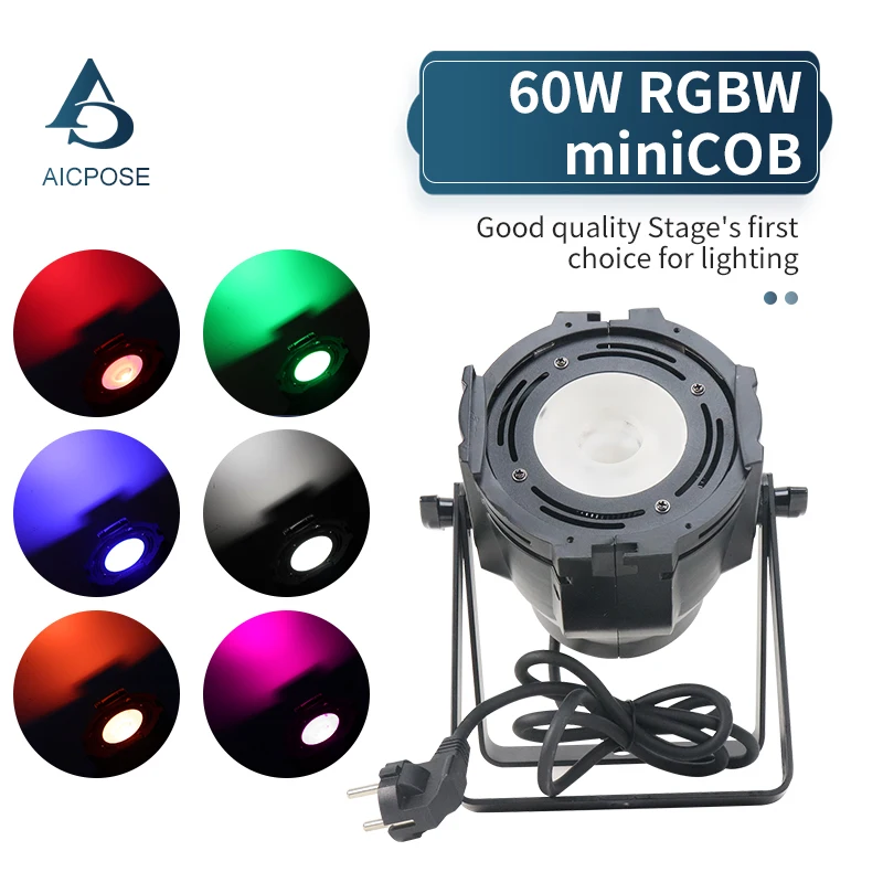 MINI alluminio LED Par 60w COB RGBW luci DMX512 luci da palcoscenico DJ Stage Performance concert Daily Disco Party