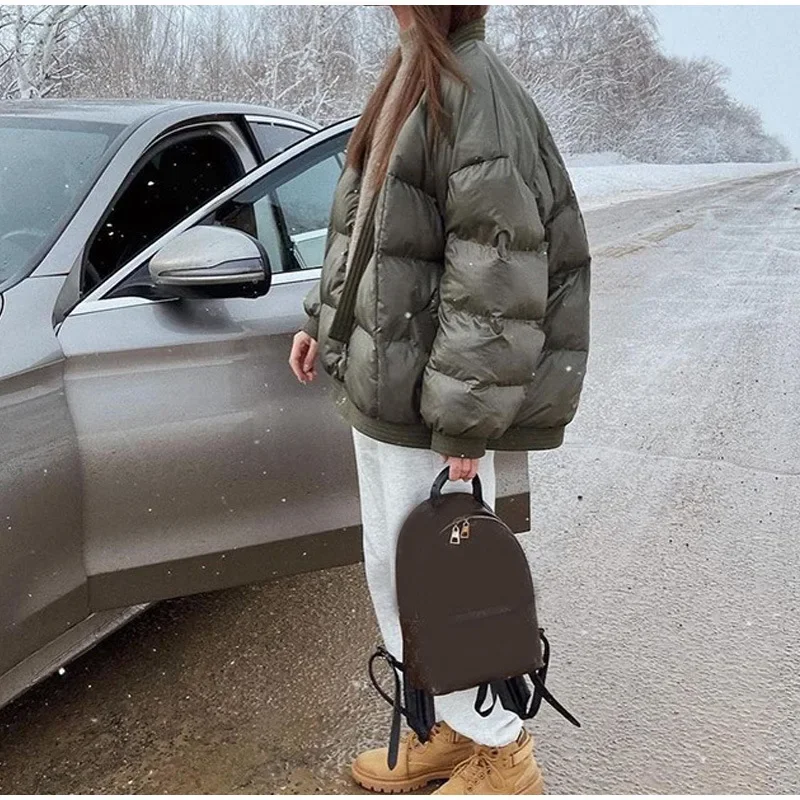 Long-sleeved Buttons Cotton-padded Jacket Coat 2024 Fashion Women\'s Loose Casual Warm Coat in Autumn and Winter