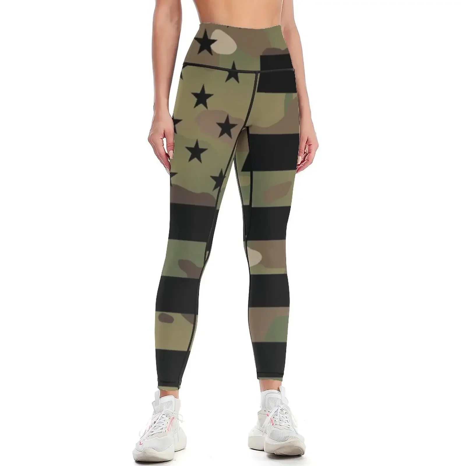 

U.S. Flag: Military Camouflage Leggings legging push up Women's high waist trousers Women's gym Womens Leggings