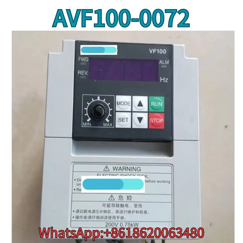 

Used AVF100-0072 frequency converter 0.75KW test OK Fast Shipping