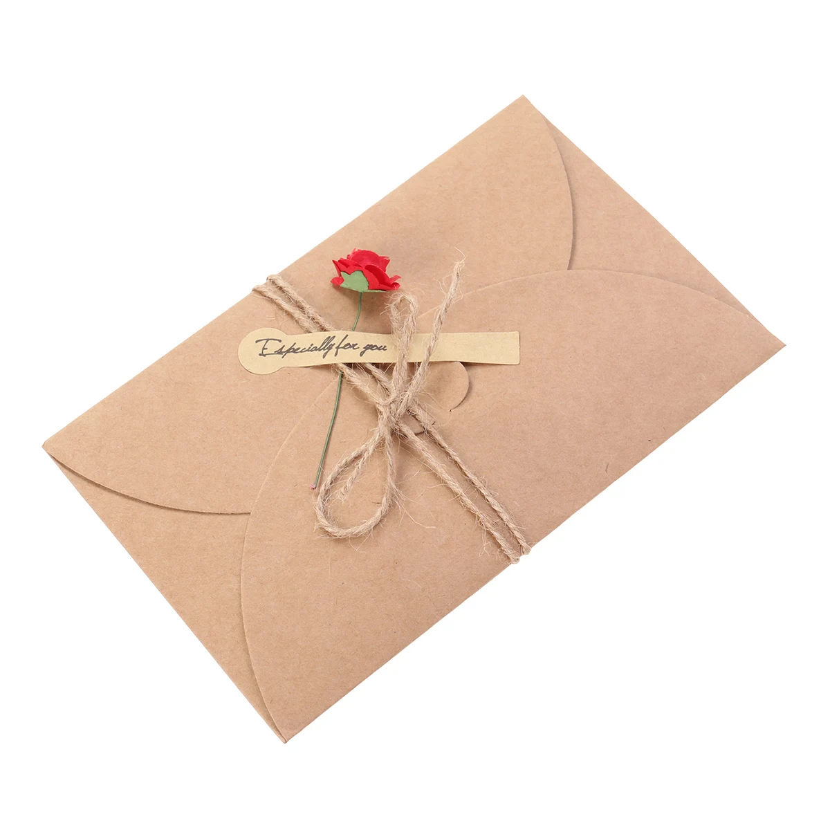 

Dried Flower Greeting Card Cards Wishes Kraft Vintage Blessing Creative Thanks Party