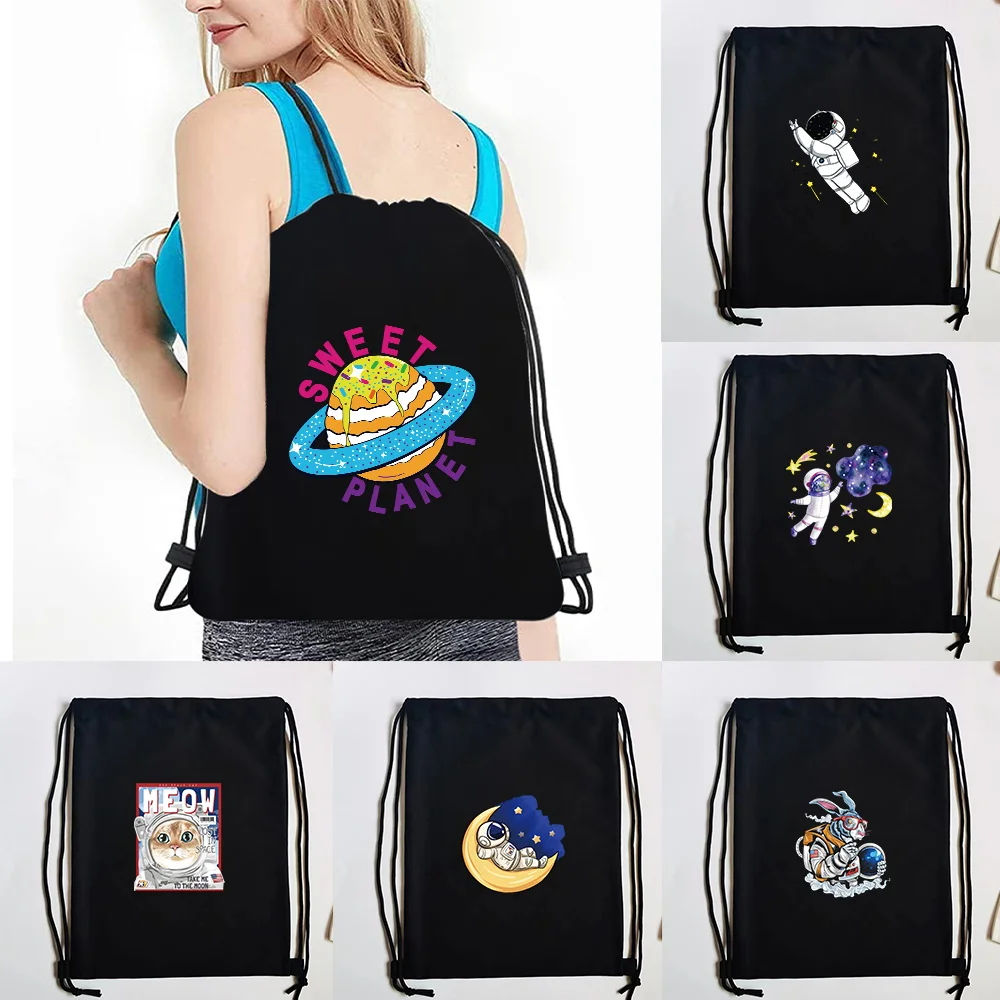 

Double Layer Drawstring Gym High Capacity Backpack Casual Travel Portable Fold Mini Double Shoulder Bag Swimming Sport Beach Bag