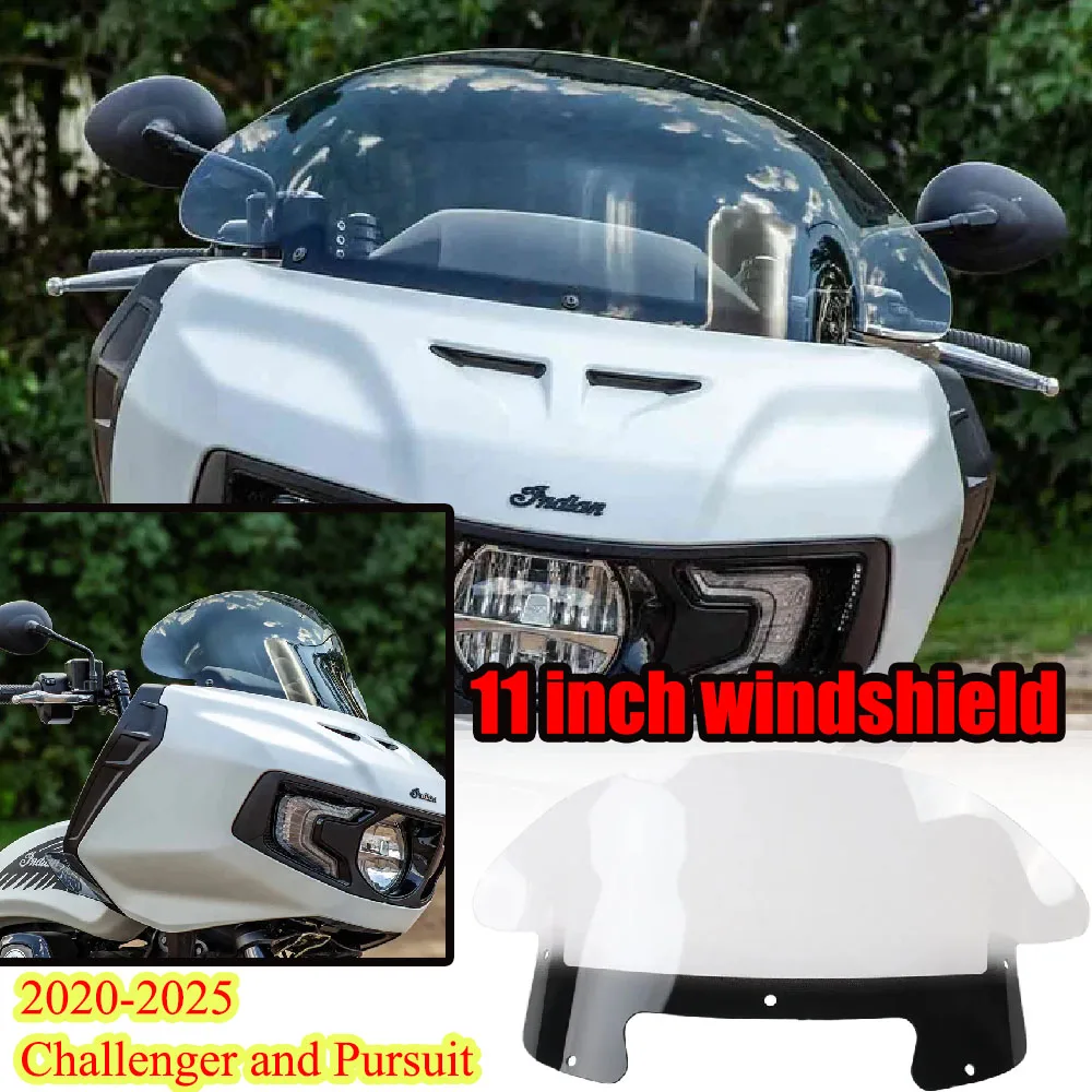 

11-дюймовое дымовое лобовое стекло для Indian Challenger Pursuit 2020-2025 гг. | Обтекатель дефлектора, аксессуар для мотоцикла, НОВЫЙ