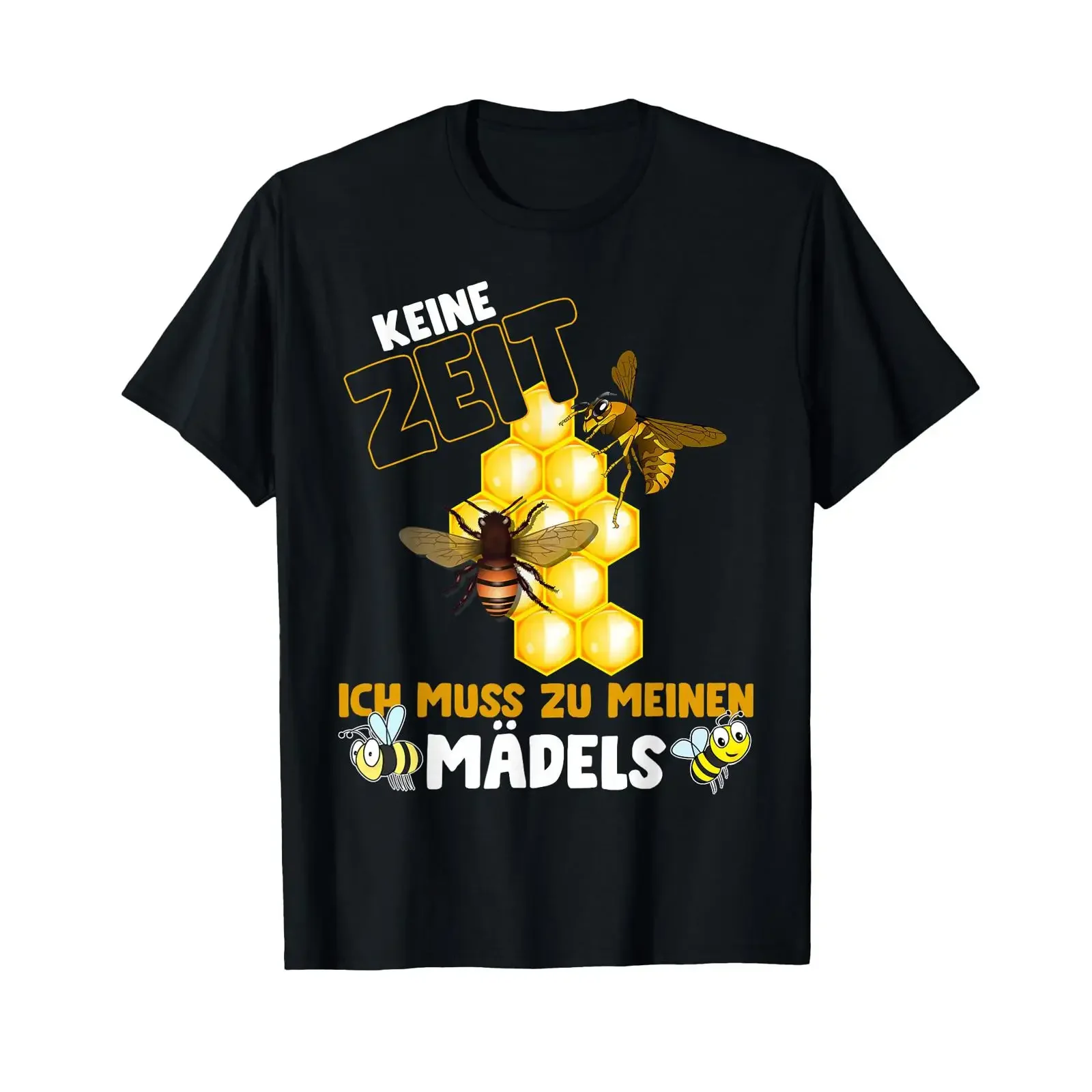 T Shirt with German Text quot Keine Zeit Ich Muss Zu Meinen Mädchen Bekekeeper Been vintage Washed Stylish streetwear Stretched