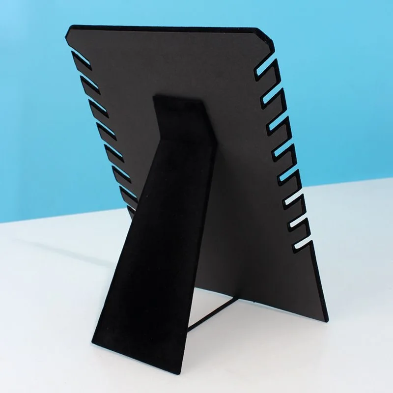 1pc, 8-bit Velvet Necklace Display Rack, Color Divided Into: Black, Gray.